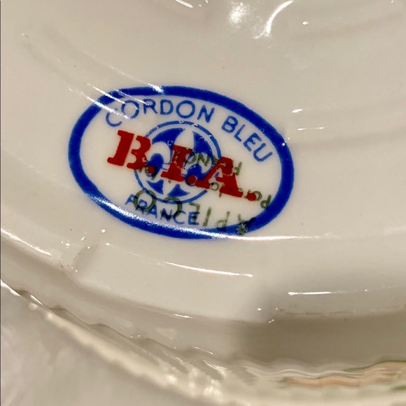 Vintage French BIA Cordon Bleu Round Dishware